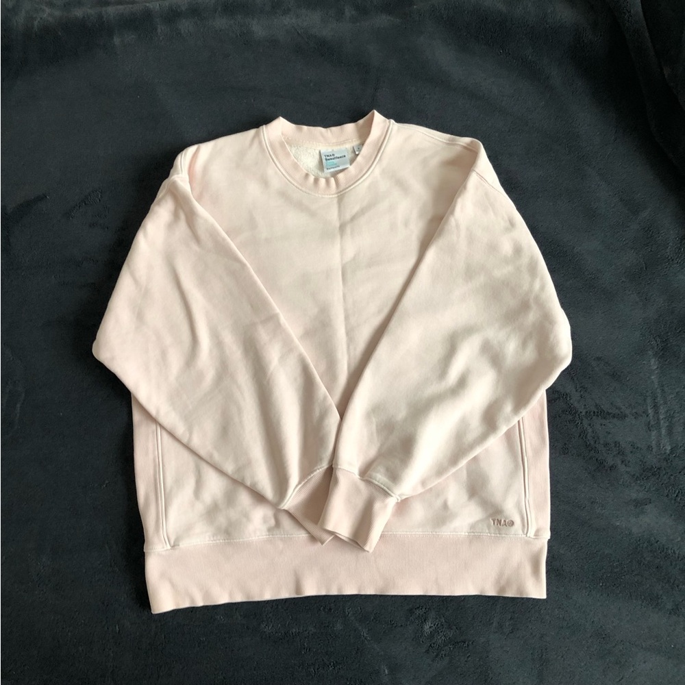 TNA Crewneck Sweatshirt in Shy Pink